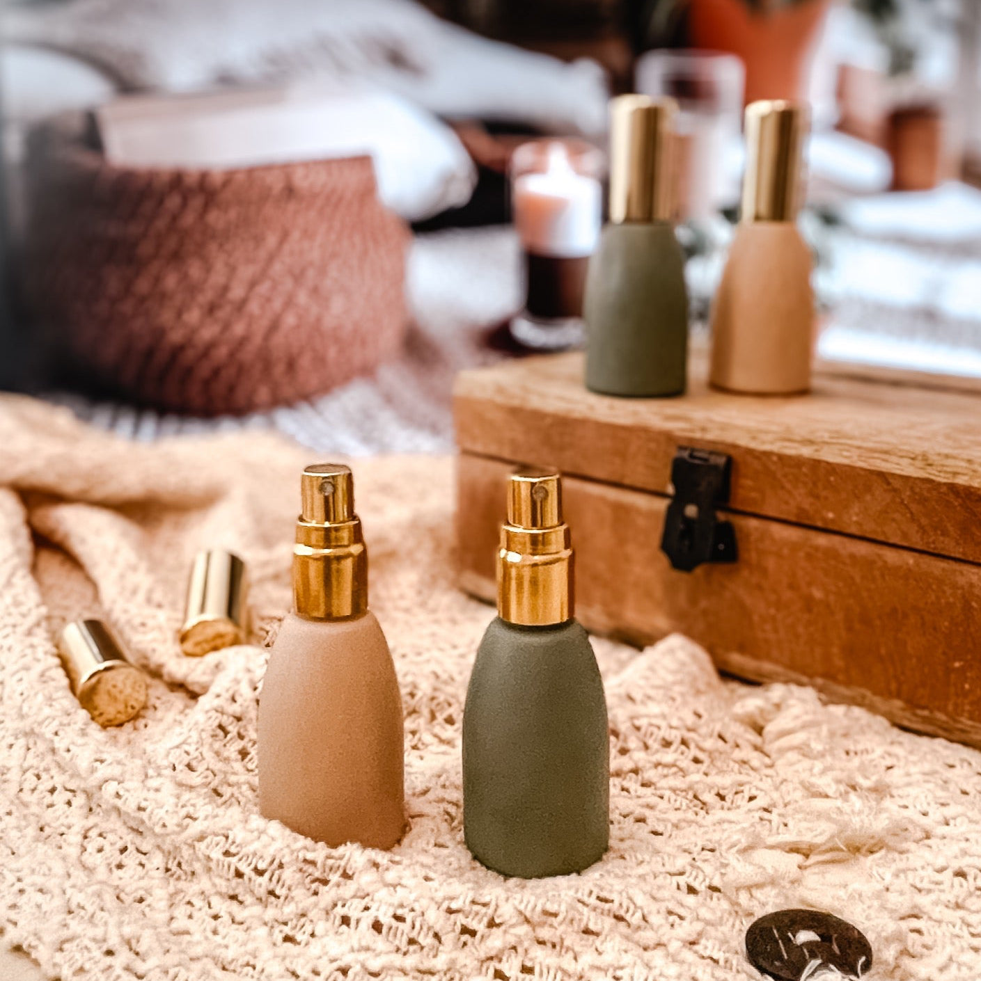 NATURAL BEAUTIES - Sprayflaschen im Morandi Design - sand oder oliv- 12ml