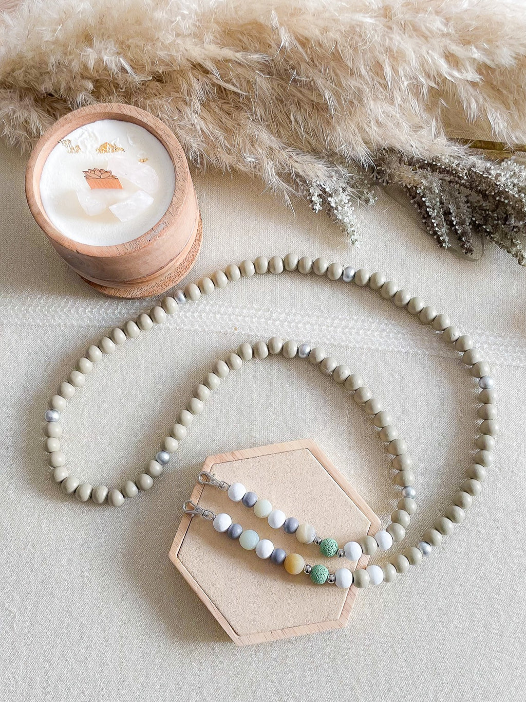 Diffuser Handykette  Amazonit I Lavastein - handmade