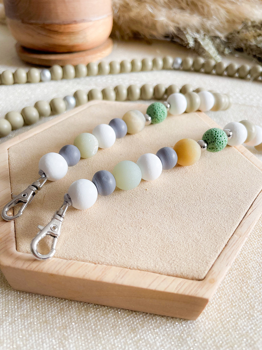 Diffuser Handykette  Amazonit I Lavastein - handmade