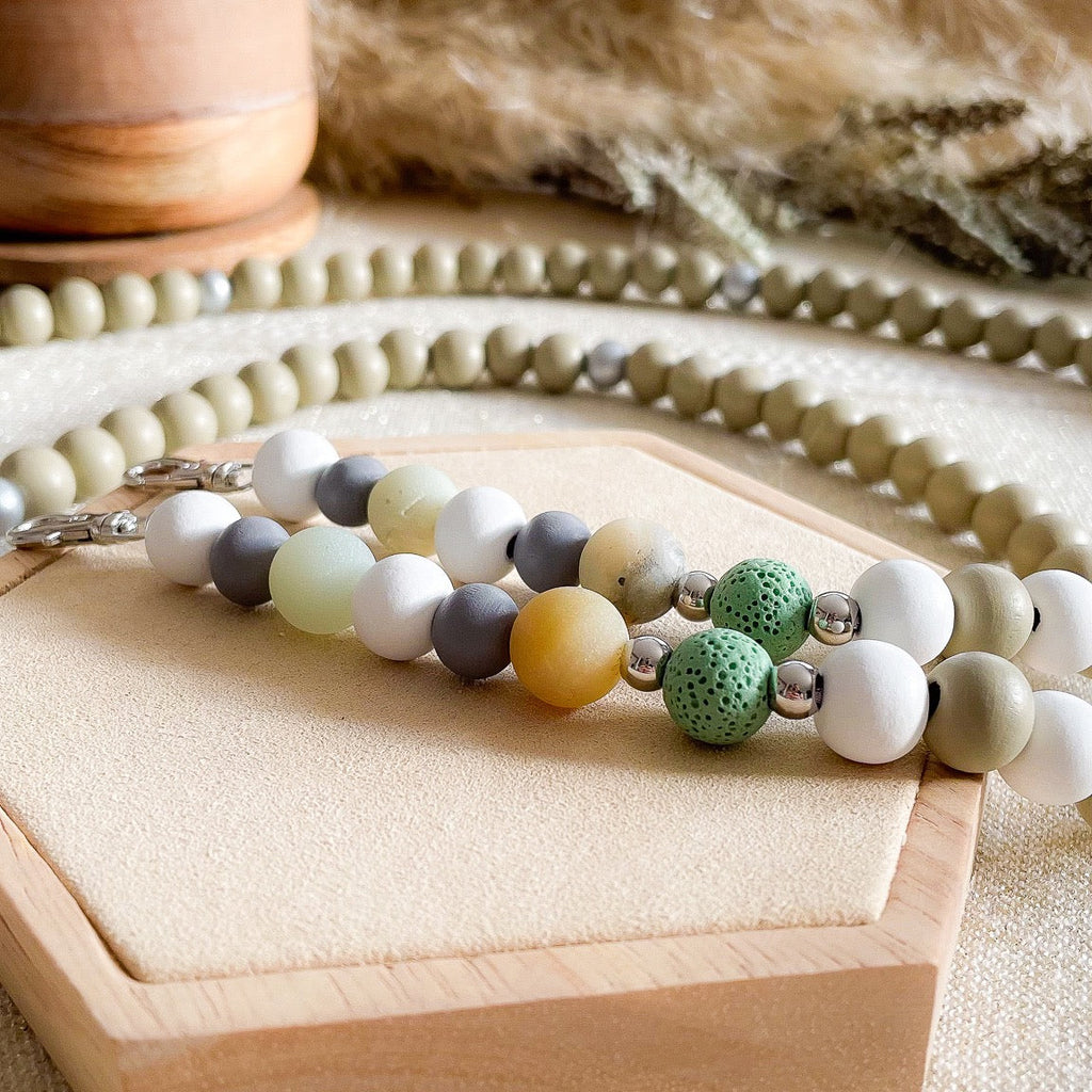 Diffuser Handykette  Amazonit I Lavastein - handmade