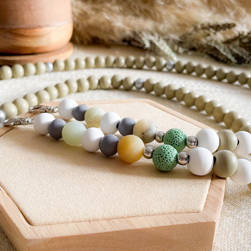Diffuser Handykette  Amazonit I Lavastein - handmade