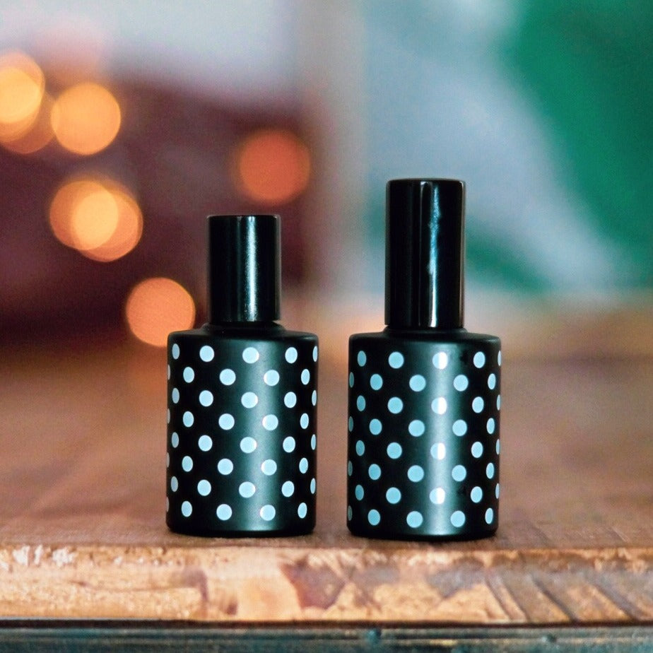 Spray/Roll-On-Flaschen (15ml) schwarz-weiß gepunktet