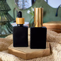 BLACK BEAUTY -Pipetten oder Spray-Flasche mit Bambus-Ring in 30ml