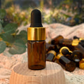 Mini Pipetten-Flaschen 3ml oder 1ml in braun/gold/schwarz - 25er Großpack