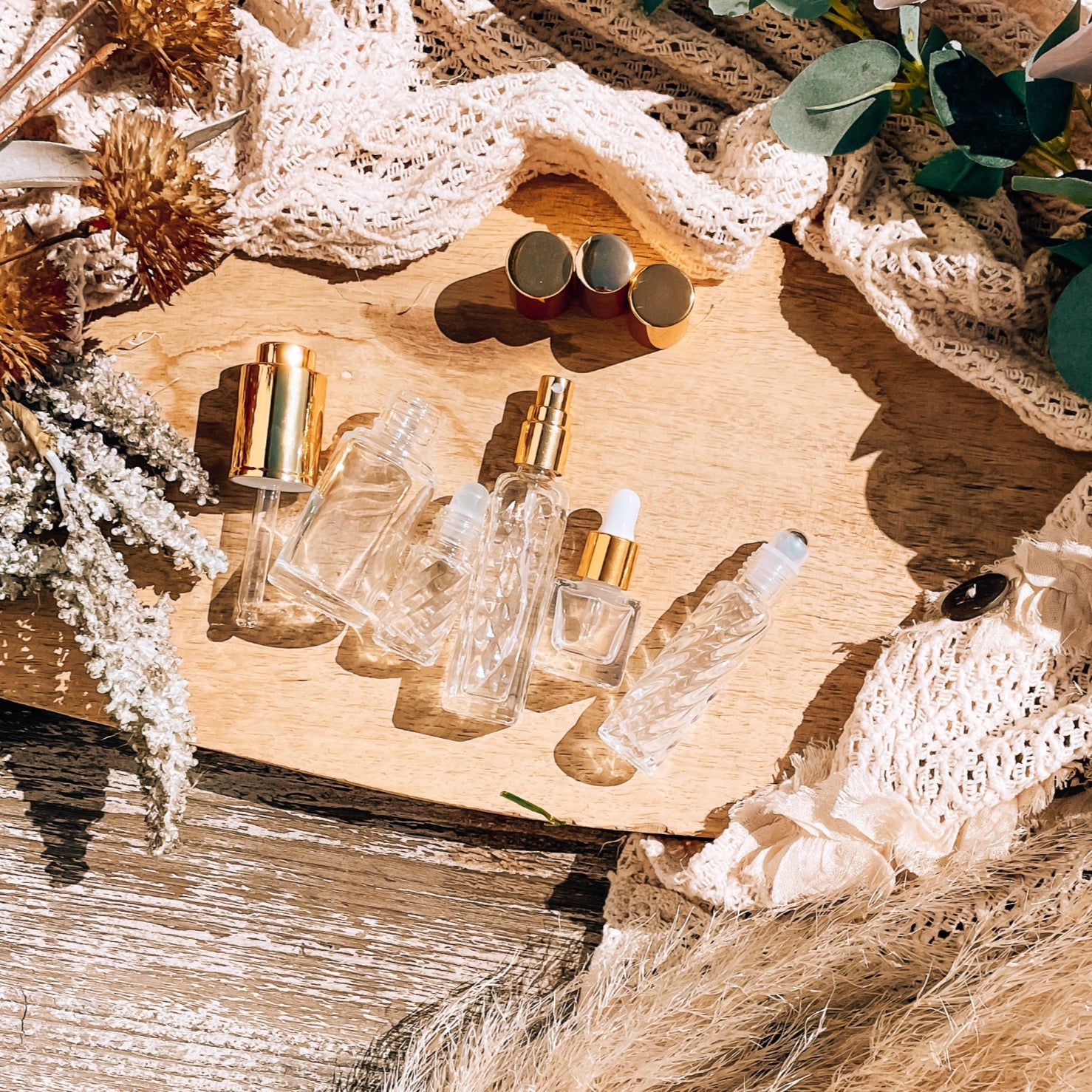 BOHO STYLE BOTTLE Set ו Roll-On-Flaschen 5ml+10ml ו Pipetten-Flasche 20ml+7ml