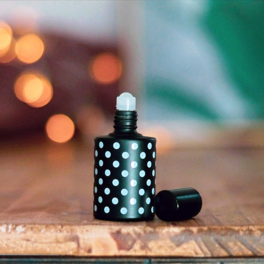Spray/Roll-On-Flaschen (15ml) schwarz-weiß gepunktet