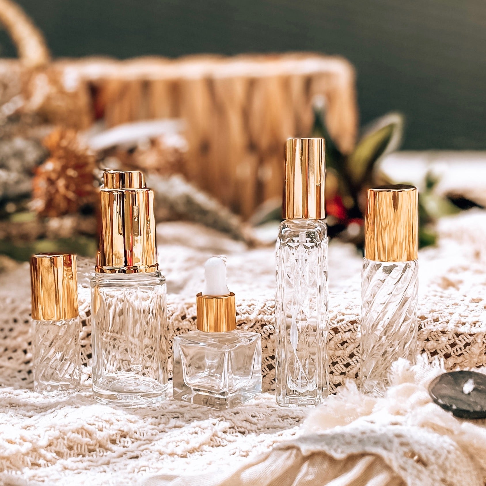 BOHO STYLE BOTTLE Set ו Roll-On-Flaschen 5ml+10ml ו Pipetten-Flasche 20ml+7ml